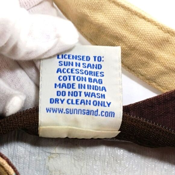 Paul Brent Seaside Blue and Tan Tropical Tote Bag Sturdy Canvas Beach Resort.... - Picture 4 of 11